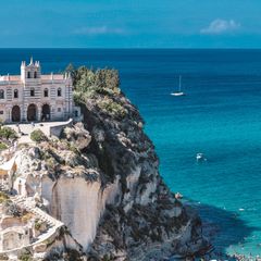 Monastery on a cliff in Tropea, Italy